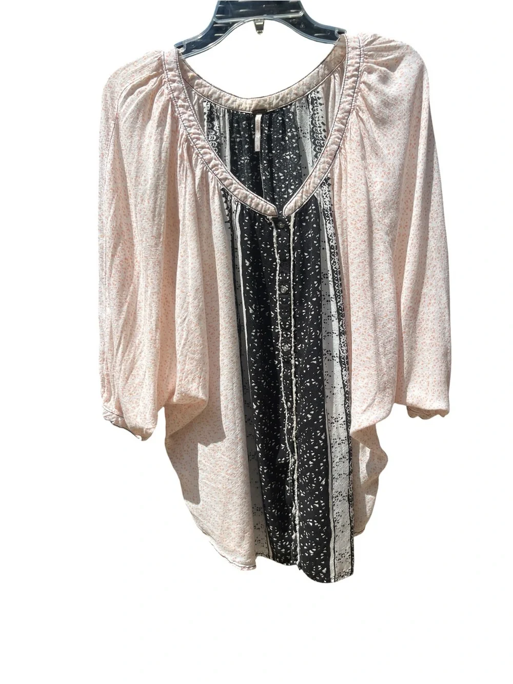 REVOLVE Free People Womens Small Days of Romance Top Ivory Button Blouse Shirt